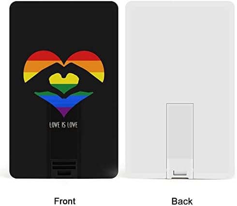 Rainbow Сърце Love USB 2.0 Флаш Памет във формата На кредитна карта Memory Stick