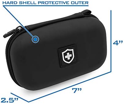 Casematix Компактен изолирано пътна чанта за инхалатор за астма, съвместима с подложка за камерен инхалатор, маски и