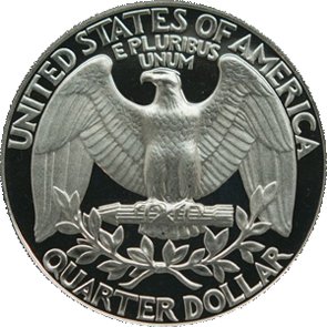 Монета на САЩ в четвърт на Вашингтон с Скъпоценния камък на 1980 - те години