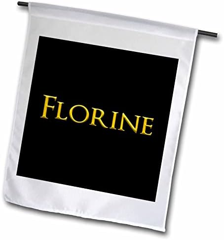 3дРоза Флорин е Често срещано детско име за момичета в САЩ. Жълт в черен Талисман - Знамена (fl-364271-1)