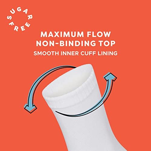 Меки, Не сковывающие движение Удобни чорапи за глезените Сокс Active Fit без захар, 6 опаковки | Максимален комфорт и