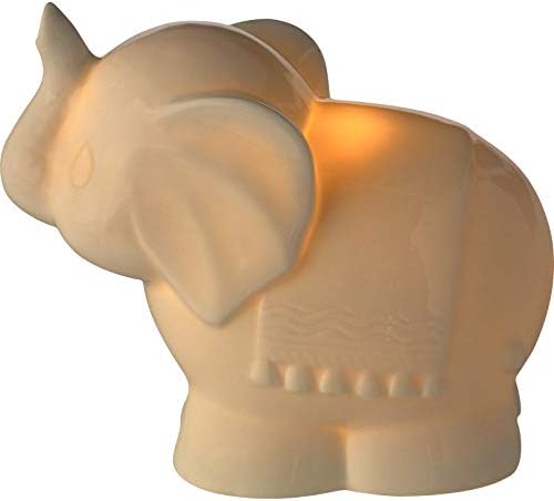 Керамични лека нощ на Батерии Precious Moments Tuk Elephant, Бежов