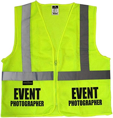 Жилетка за Безопасност Фотограф с Конспиративна Тениска, Жилетка с Висока Видимост на Фотограф на Събитието