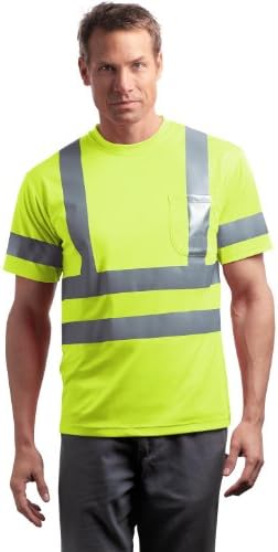 Светоотражающая тениска Cornerstone с къс ръкав, устойчив на зацеплению (CS408)