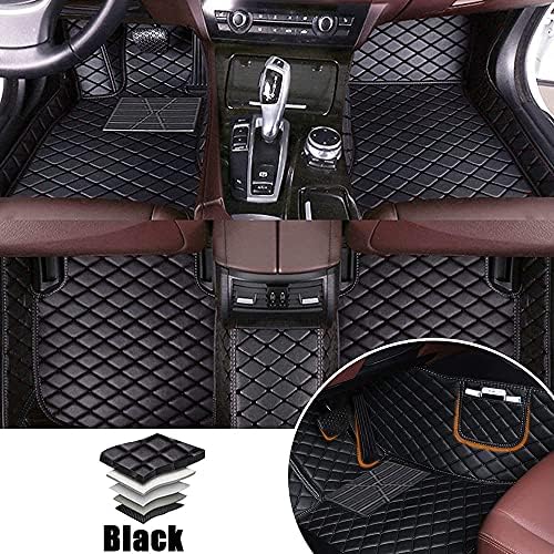 Индивидуални автомобилни постелки за пода - за Lexus ES ES300 ES330 ES350 ES300h 2002-2019 Предната и Задната Кожена Подплата / Комплект (черни)