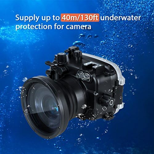 Морски жаби за Canon EOS M6 Могат да се използват с обектив 18-55 мм, 130 фута/40 м подводен Корпус на камерата Sea жаби