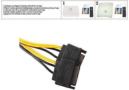 Компютърни кабели и Конектори с жак 15Pin SATA 8pin (6 + 2) PCI-E, за да се свърже графична карта, Кабел-захранващ адаптер
