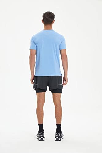 Мъжки Активни Бързо Съхнещи Тениски С Кръгло Деколте | Спортни Тениски За Бягане Във Фитнеса С Къс Ръкав На Едро