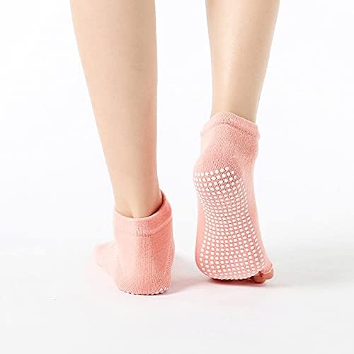 XJJZS 2021 Дамски Чорапи за йога с пет чорапи без опора за гърба, Дишащи Нескользящие Памучни Спортни Чорапи за Пилатес,