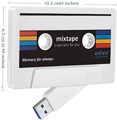 USB флаш памети Enfain с микстейпом-изненада 1980 Касета Ретро Подарък флаш устройство за рожден Ден, Годишнина, Ден