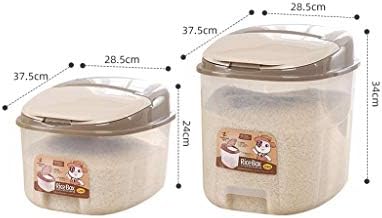 DVTEL Домакински 20 кг Ориз, Буре с Кухненски Ориз Цилиндър Зърно Влагостойкое Кофа За Съхранение на Пластмасови Ориз