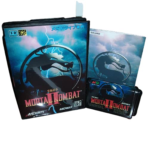 Aditi Mortal Kombat 2 Япония Калъф с предавателна и ръководството за игралната конзола MD MegaDrive Genesis 16 бита MD