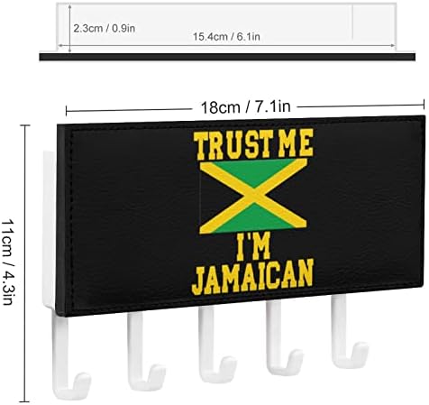 Повярвай Ми, аз съм от Ямайка Печатни Държач за Ключове с Пощенска Рафт и 5 Куки, Декоративен Стенен монтаж