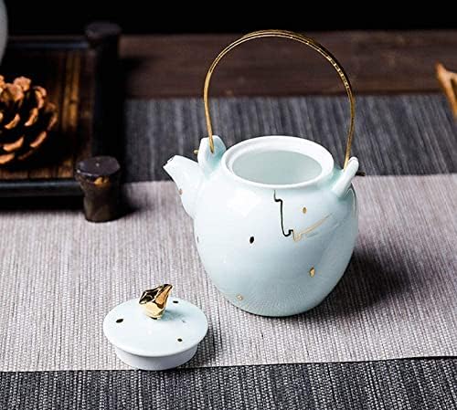 Офис кана, на Чайника, Керамични Златен Чай с ръчно рисувани, Чайника с едно гърненце, Заварочные чайници (Цвят: A)