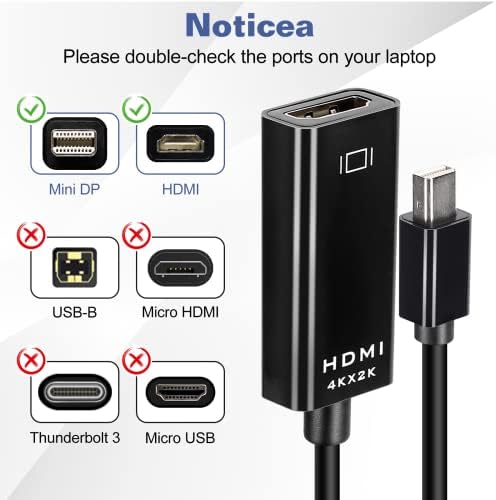 Адаптер Mini DisplayPort-HDMI за Lenovo T530 Mini DP-HDMI Адаптер е Съвместим с MacBook Air/Pro, Microsoft Surface Pro/зарядно