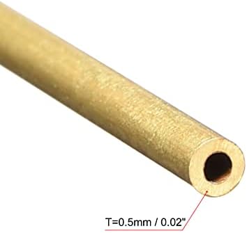 uxcell Латунная Тръба 2 mm OD 0,5 мм Дебелина на стените е 30 мм Дължина на Тръбите Тръба за DIY 16 бр.