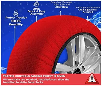 Зимни чорапи за автомобилни гуми Премиум-клас с Текстилни Вериги за сняг Серия ExtraPro За Scion (Големи)