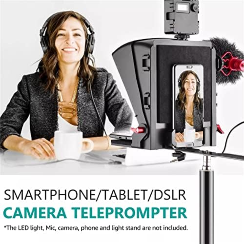 Телесуфлер LMMDDP Prompter за смартфон/таблет/Огледално-рефлексен фотоапарат, Видео Интервю на живо с Дистанционно управление