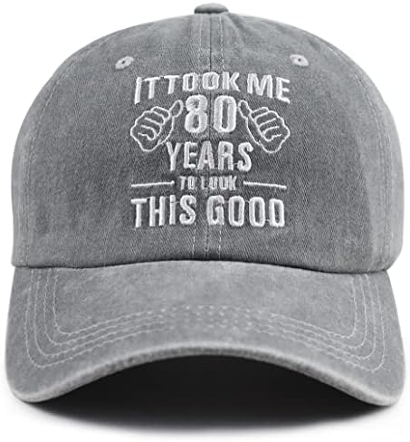Nxizivmk Ми отне 80 Години, за да Намери Тази Хубава Шапка за Жени И Мъже, Забавен бейзболна шапка с Бродерия 80th Birthday