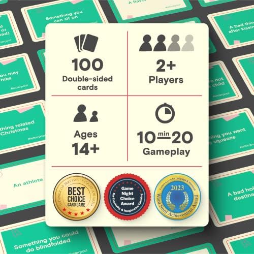 Забавни игри Letterpool за възрастни и семейство (2-6 играчи) — Игра на думи, на бърза ръка за юноши и възрастни в група