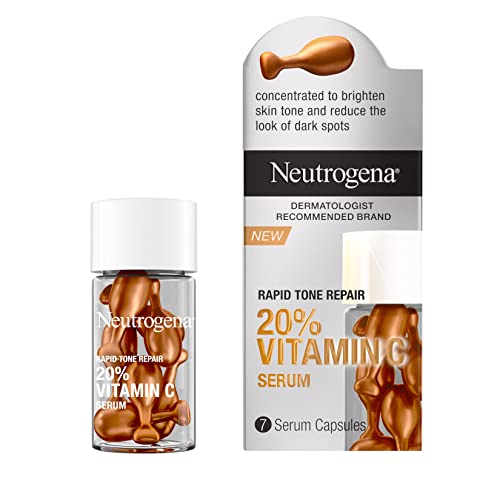 Капсули серум за лице Neutrogena Rapid Тона Repair 20% от витамин С, Ежедневно Серум за лице с витамин С, който помага