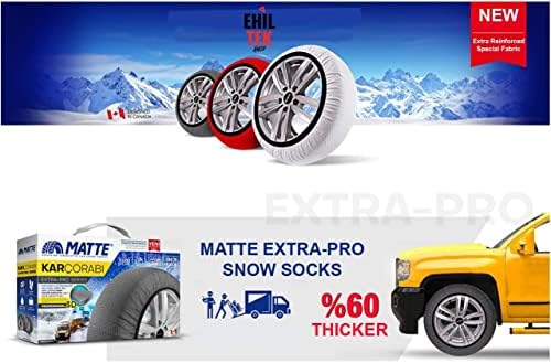 Зимни чорапи за автомобилни гуми на Премиум Серията ExtraPro с Текстилни вериги за сняг за RAM (XX-Large)