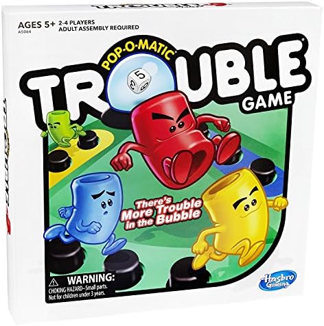 Настолна игра Hasbro Gaming Trouble за деца на възраст от 5 години и по-възрастни от 2-4 играчи