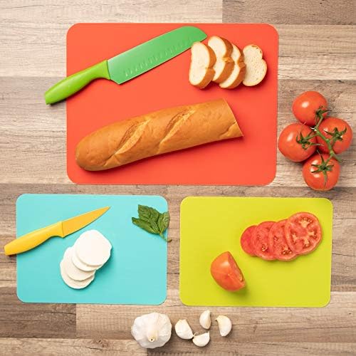 Пластмасови дъски за рязане Simply Genius за кухня - Набор от разделочных дъски с цветова маркировка - Гъвкави подложки