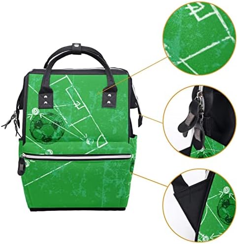 Чанта за памперси Футболен дизайн, Раница с торби за промяна подложка за Малки Момичета, Чанта за Майките, за Момчета