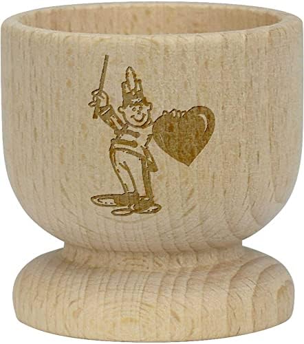 Дървена чаша за яйца Azeeda Човек със сърце от духов оркестър (EC00022565)
