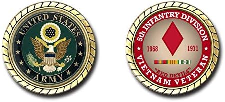 монета на повикване на ветераните от 5-та пехотна дивизия на Виетнам - Официално лицензирани