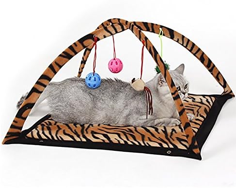 Център за игра за котки LXLP Petty Love House с висящи играчки Топки, Мишниците (4 играчки) - Помага на котката, за да