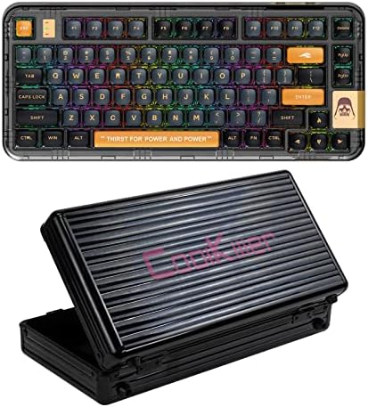 Безжична ръчна клавиатура YUNZII Coolkiller CK75 с възможност за гореща замяна, клавиатура с прозрачен акрил пълнеж за