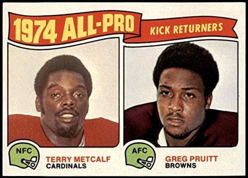 1975 Topps 225 All-Pro Завърнали Тери Меткалф/Грег Pruitt Кардиналс-FB/ Browns (Футболна карта) в Ню Йорк Кардиналс-FB