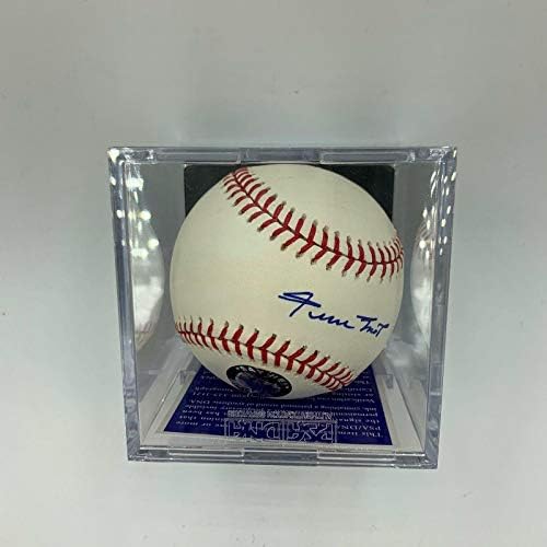 Уили Мейс подписа Бейзболни топки на Мейджър лийг бейзбол с автограф на PSA DNA COA, НАНЕСЕНИ MINT 9 - и Бейзболни топки