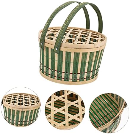 Yardwe плетени кошници за багаж, кош за събиране ратан, декоративна кошница с великденски яйца, кошница за продукти, кошница за плодове, бамбук малката кошница за яйца,