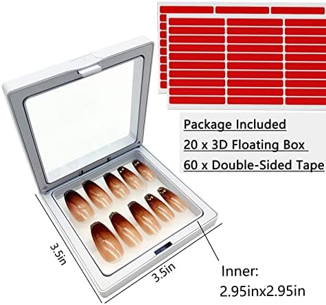 2023 най-Новите Опаковъчни кутии за нокти Press On, 20 Опаковки, 3D Плуваща Кутия За съхранение на ноктите Press On,