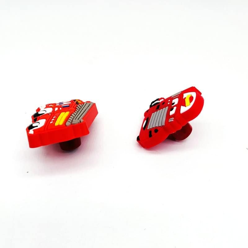 Детски Мультяшные Дръжки Серия Red Car Чекмеджето за Мебели и дръжка за Детска Стая Дръжки на Вратите на шкафа се Дърпа Силиконови дръжки - (Цвят: Автомобил 2)