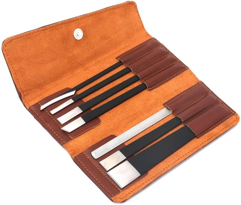 1 комплект HRC65 Кожена Нож за източване на кожата, Режещи инструменти за фабрика за щавене на кожи занаяти, Практичен Кожен Нож За разреждане, Аксесоар за нож - (Цвят: 1