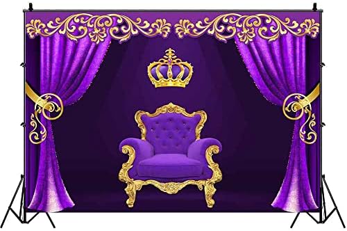VIDMOT Короната на Краля Кралицата Фон 9x6 фута Царски Стол на Фона на Трона на Сцената на Театър Фон Кралското Семейство