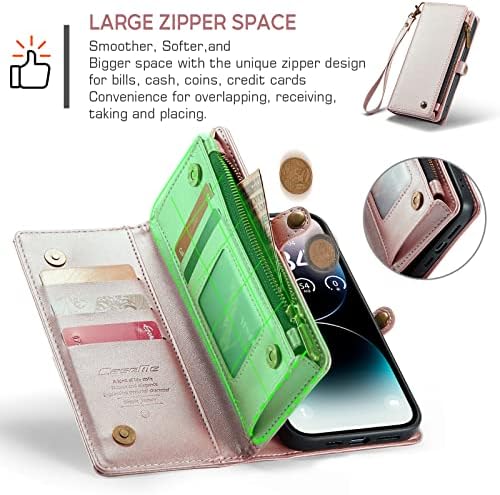 OIFEN за iPhone 14 pro max 6,7-инчов чанта-портфейл с RFID заключване 【8 Слотове за карти 】 Магнитен държач за кредитни