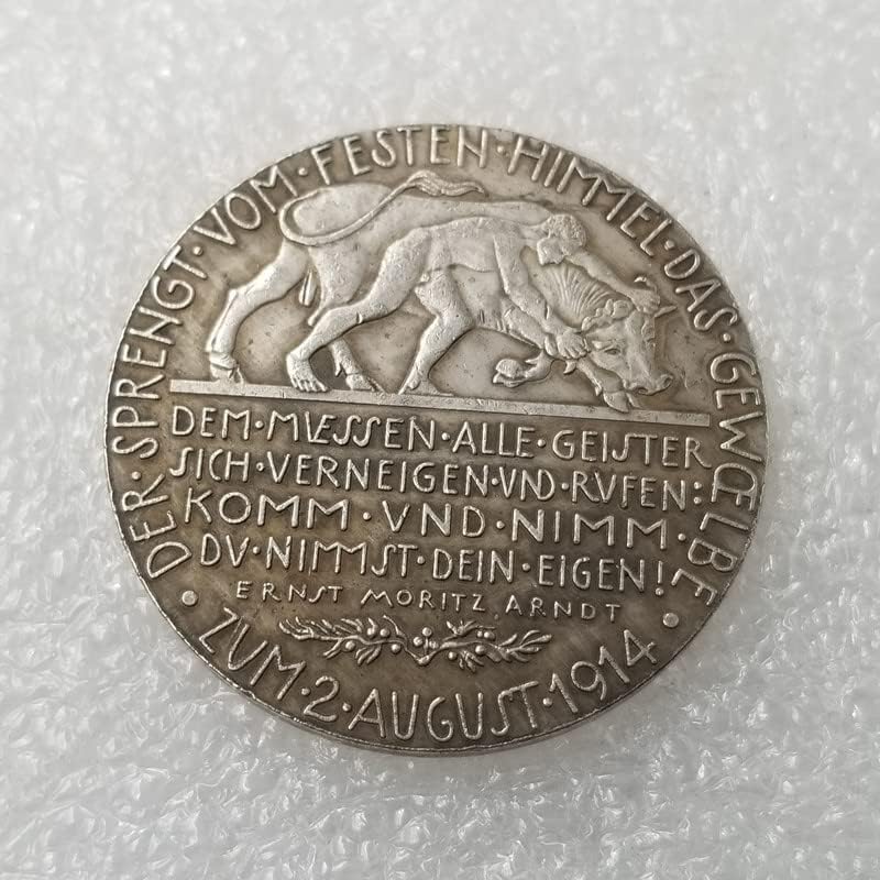 QINGFENG Старинни Занаяти 1914 Немска сребърно покритие Монета Чужд Сребърен Долар Възпоменателна Монета на Чуждестранна