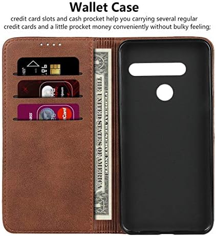 Чанта-портфейл iCoverCase за LG G8 ThinQ Премиум-клас от Изкуствена кожа Магнитна, Отделения за карти, Държач за носене,