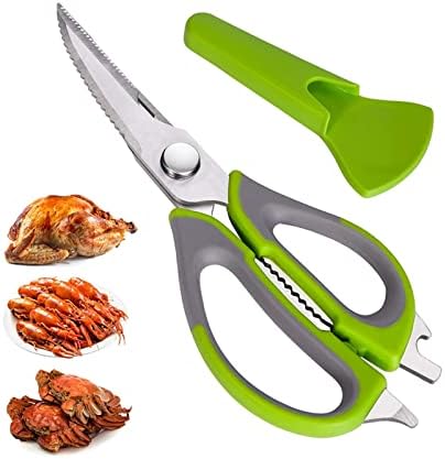Многофункционални Кухненски ножици Congeal, Магнитен Държач за ножове, Ножици от Неръждаема стомана Ножица за риба и
