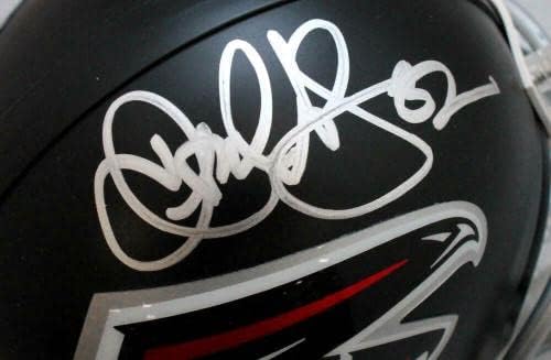 Мини-каска Соколи с автограф на Petra Андерсън - JSA W * Сребърен - Мини-каски NFL с автограф