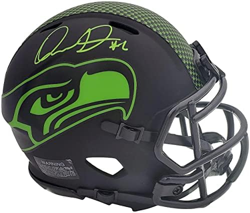 Мини-Каска Quandre Дигс с автограф Seattle Seahawks Eclipse Black Speed Mini Helmet MCS Holo В наличност 200273 - Мини-Каски