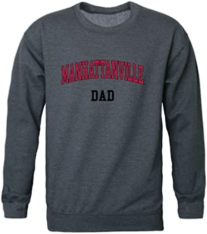 W Republic Manhattanville College Valiants Татко мек вълнен плат Пуловер с висока Воротом, Hoody Хедър Charcoal
