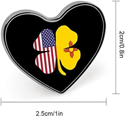 Американският Флаг на щата Ню Мексико, Копчета с Трилистником, Игли за Икона във формата на Сърце, Игли за Раницата,