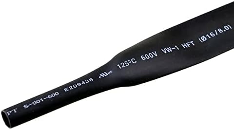 3:1 polyolefin свиване тръба с черупки, ликвидация Ø1,5-Ø39 мм, електрически кабели с изолация от черна бесклеевой тръба