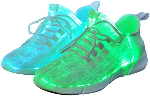 7iPupas Оптична led обувки с подсветка за деца, мъже и Жени, Леки Маратонки с USB зареждане, Светещи Вечерни обувки (САЩ,